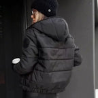 Damen lässige, warme Jacke mit Kapuze