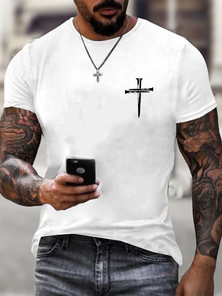 Men's If You Bring Up My Past You Should Know Jesus Dropped The Charges Printed Casual T-shirt