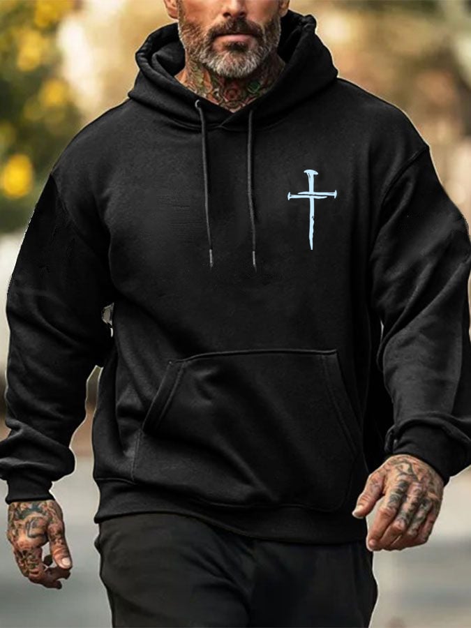 Men's Jesus The Way The Truth The Life Printed Casual Hoodie