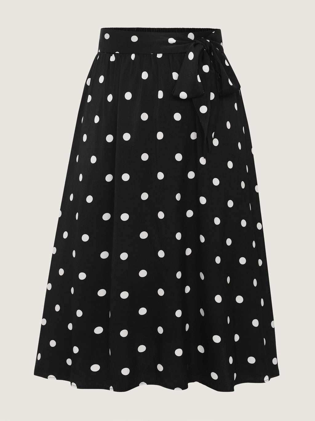 Polka Dot Charm Pleated Maxi Skirt