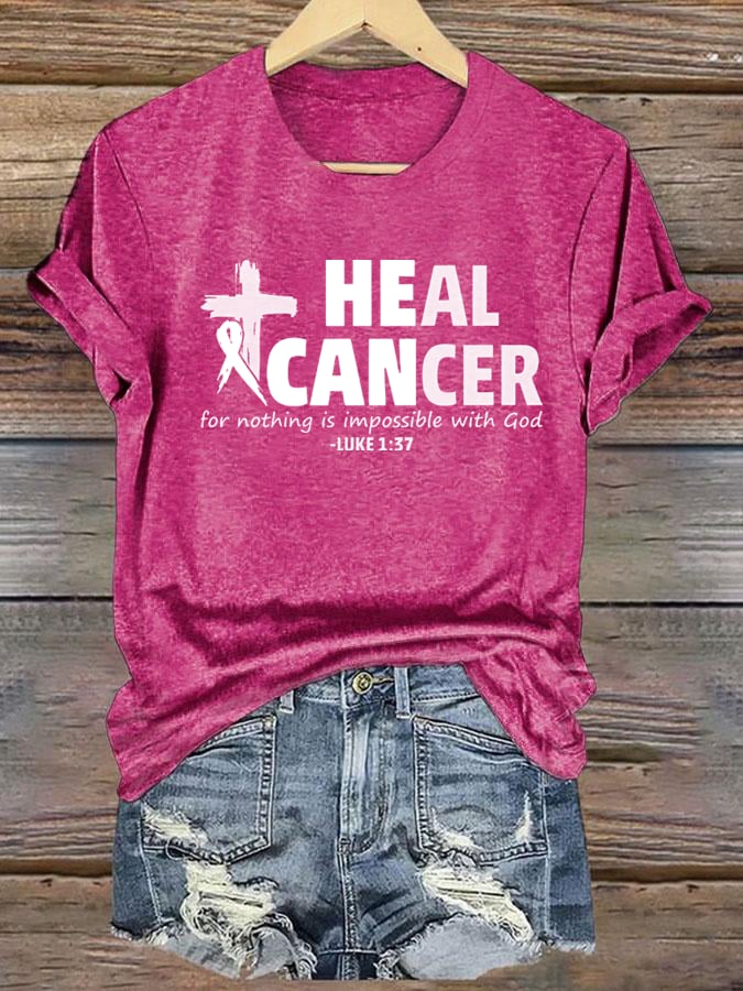 Women's  Lung Cancer HEAL CANCER Classic T-Shirt