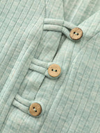 Supersoft Button Detail Plain Knit Top