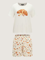 Supersoft Butter Croissant Print Lounge Set
