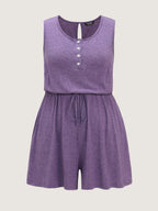 Supersoft Stretchy Drawstring Waist Lounge Jumpsuit