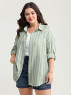 Adjustable Tab Sleeve Button-Down Shirt