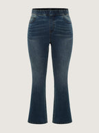 Pull-On Elastic Waistband Jeans