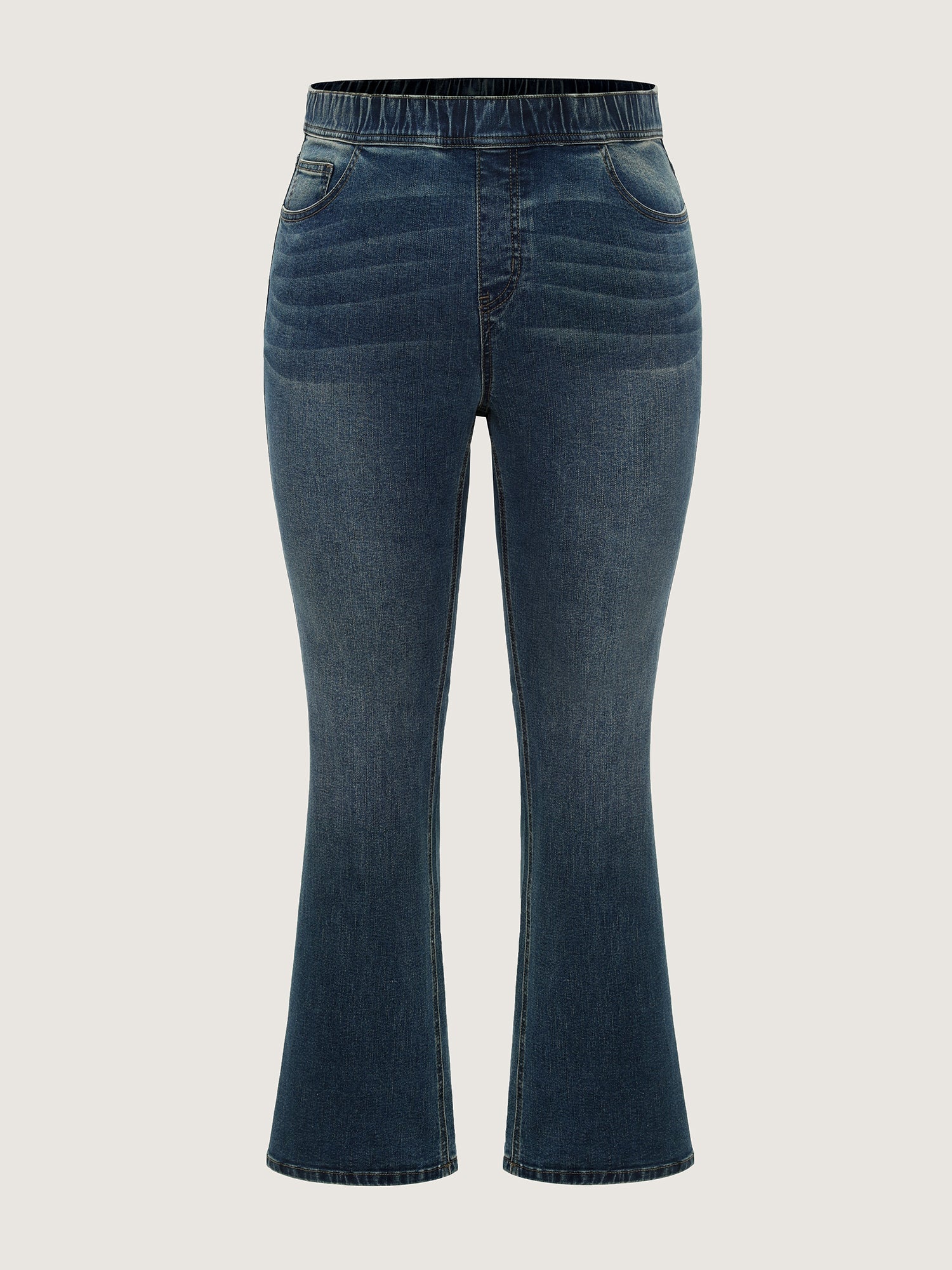 Pull-On Elastic Waistband Jeans