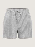 Stretchy-Fit Ribbed Texture Lounge Set