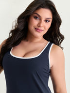 Stretchy Color Contrast Tank Top