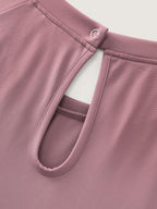 Raglan Sleeve Plain Round Neck Mini Dress