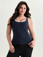 Stretchy Color Contrast Tank Top