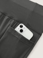 Stretchy Wide Waistband Pocket Leggings