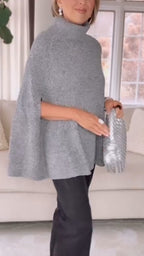 Women High Neck Knitted Casual Top
