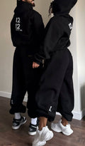 Womens Round Neck Hooded Digital Printed Casual Couple Outfit