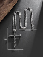 Men's Faith Vintage Cross Skull Ghost Titanium Necklace