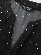 Micro Dots Charm Pleated Blouse