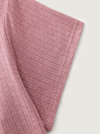 Supersoft Ribbed Plain Two-Piece Lounge Set