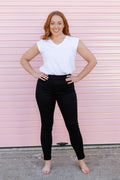 Corey Pull on Jeans in Black