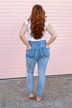 Corey Pull on Jeans in Light Blue