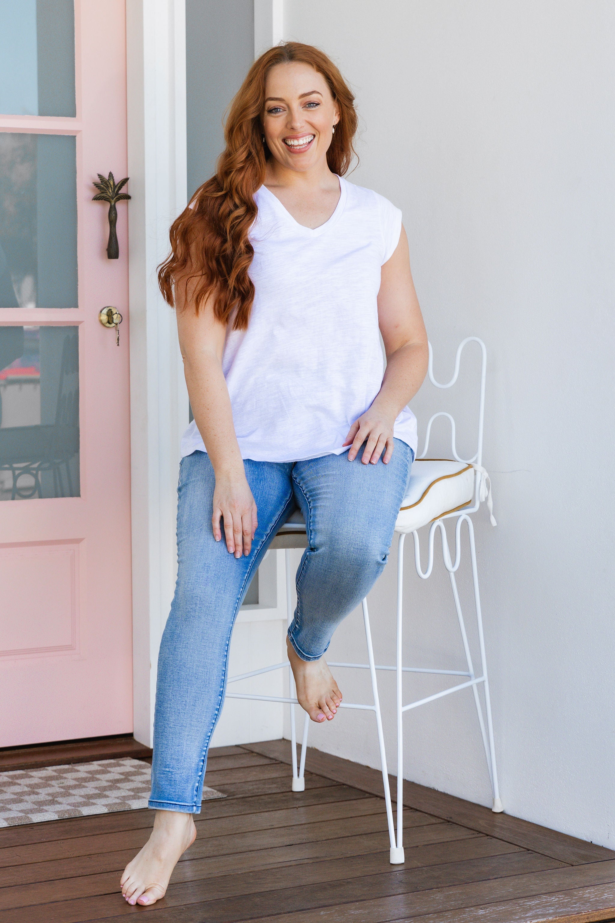 Corey Pull on Jeans in Light Blue