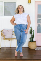 Corey Pull on Jeans in Light Blue