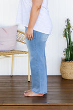 Lara Pull on Jeans in Light Blue Wash