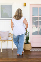 Lara Pull on Jeans in Light Blue Wash
