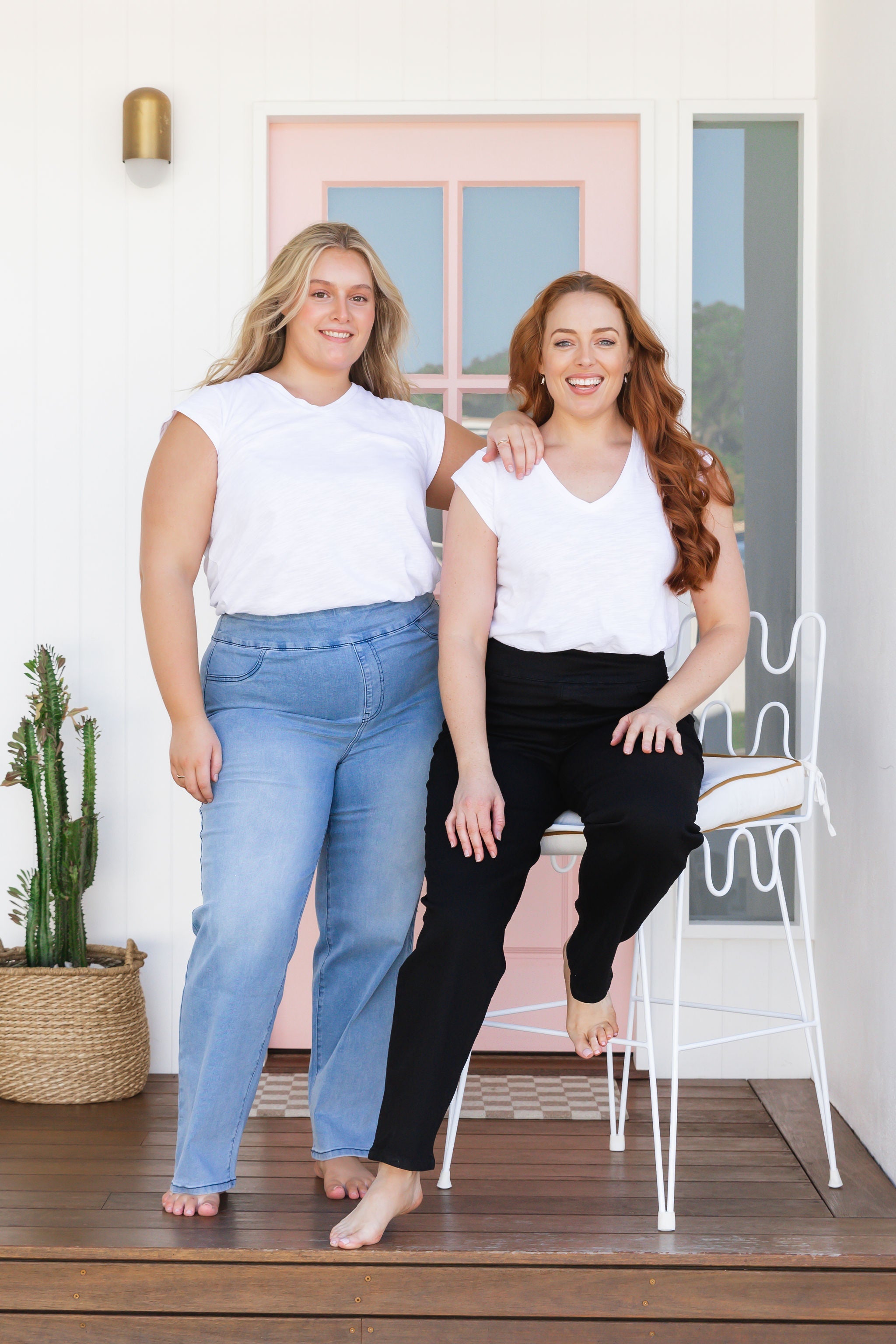 Lara Pull on Jeans in Light Blue Wash