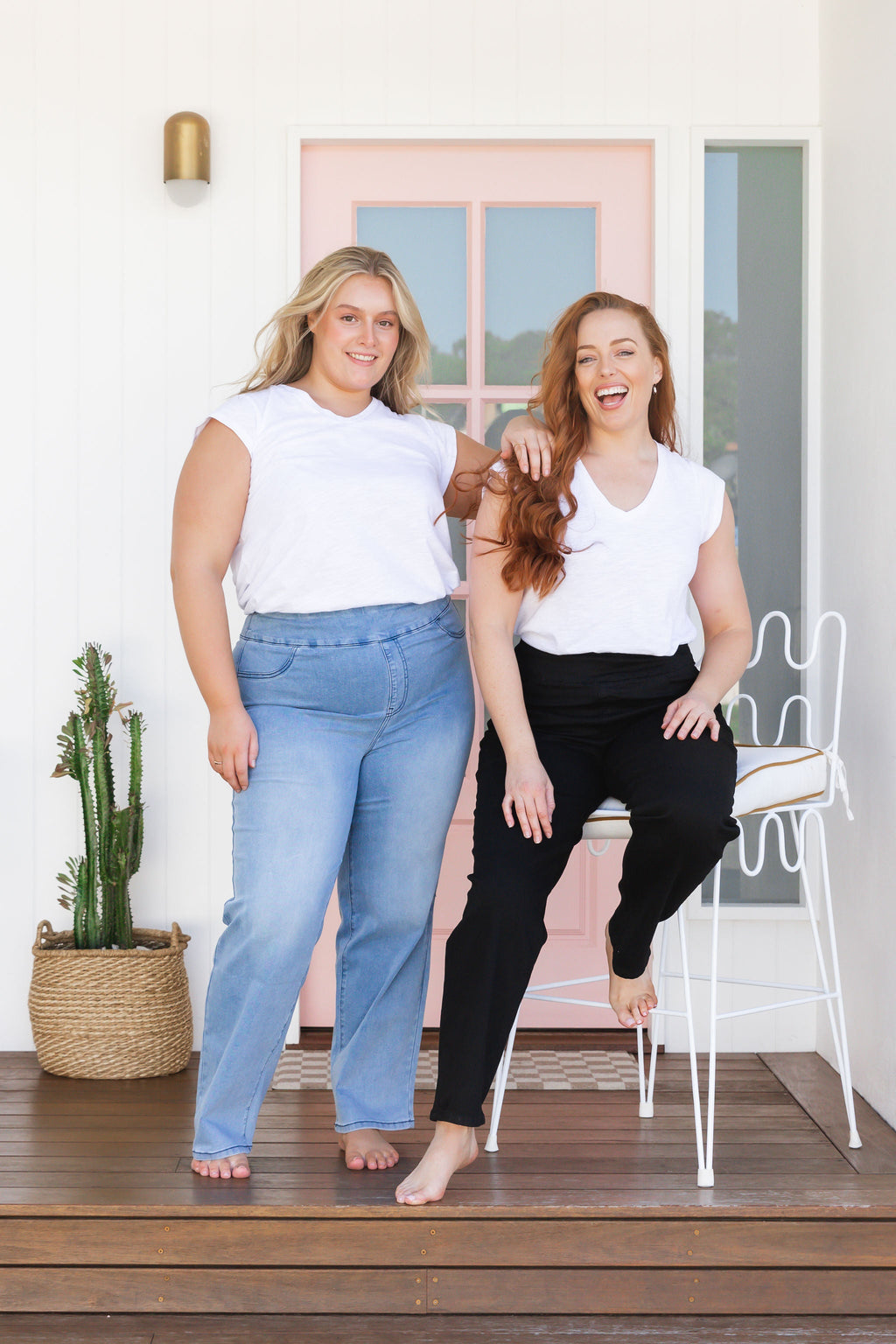 Lara Pull on Jeans in Light Blue Wash