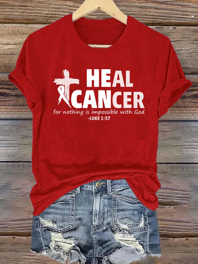 Women's  Lung Cancer HEAL CANCER Classic T-Shirt