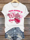 Women's  Retro Funny Proud Member Of Club We Do Not Care Menopause Perimenopause Print  T-Shirts