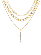 Women's Alloy Heart Cross Necklace