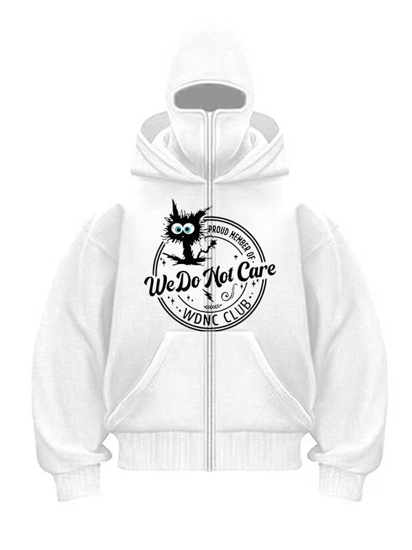 Men's  Zipped Hoodie Of WDNC Club Menopause Perimenopause Print  Hoodie