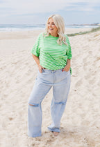 Jace Relaxed Ripped Jeans in Light Blue