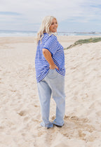 Jace Relaxed Ripped Jeans in Light Blue