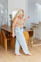 Stevie Jean in Light Blue Acid Wash