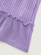 Stretchy Textured Flutter Sleeve Knit Top