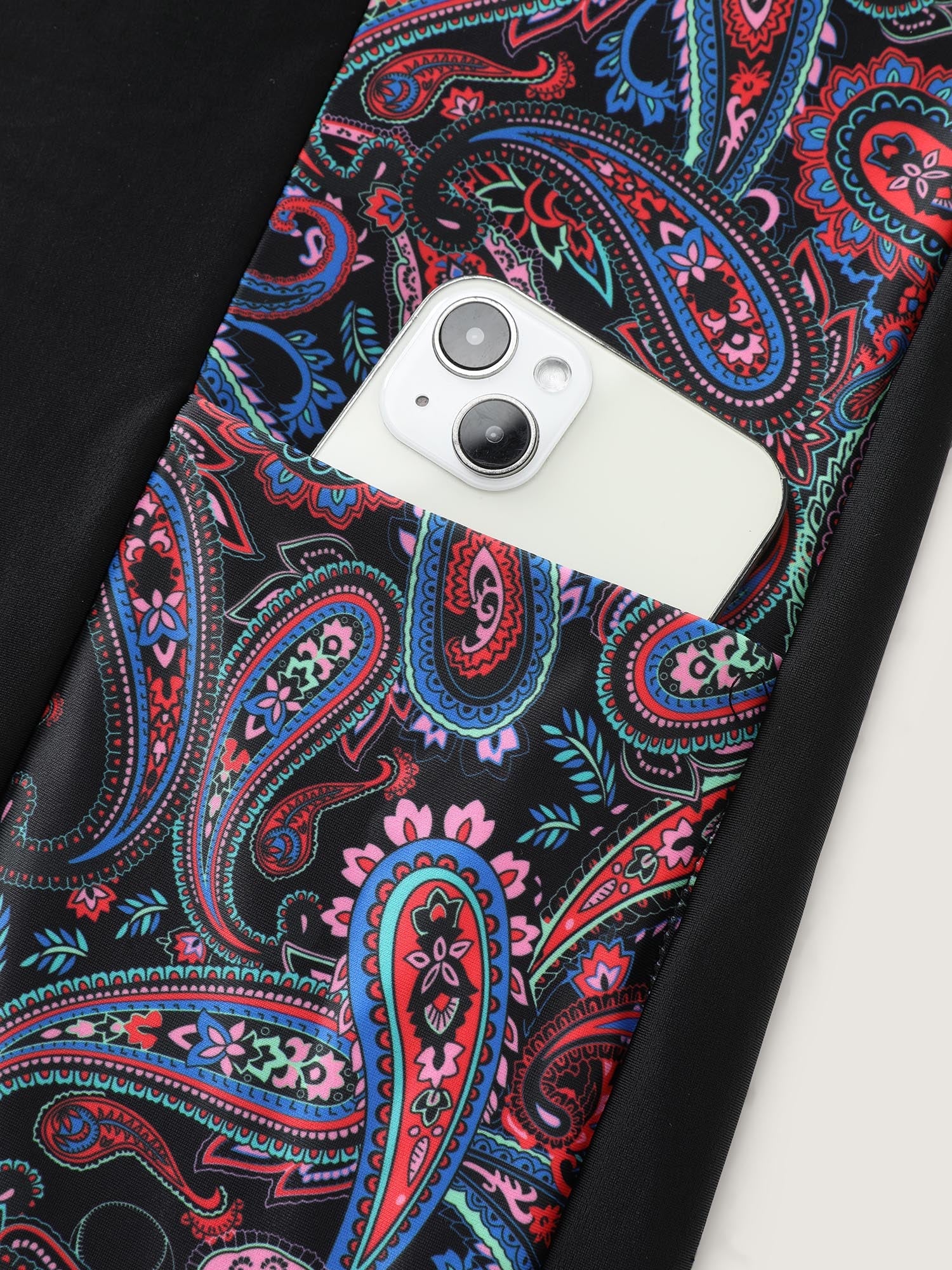 Floral Color Contrast Pockets Swim Dress