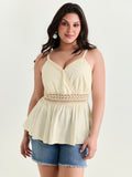 Breathable Contrast Waistline Tank Top