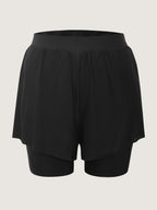 Full-Hip Coverage Pockets Spliced Swim Bottoms