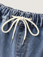 Everyday Stretchy Straight-Leg Denim Shorts