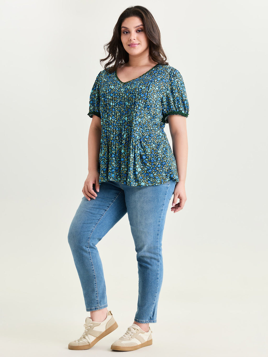Supersoft Micro Floral Print Blouse