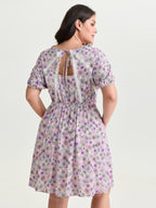 Supersoft Delicate Floral Lace Trim Mini Dress