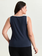 Stretchy Color Contrast Tank Top