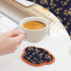 1 Yard59 Inch Blue Japanese Cotton Fabric Sakura Quilting Bundles Gold Cherry Blossoms and Waves Print for Sewing Clothing Bag Tablecloth Sofa Pillow DIY Craft