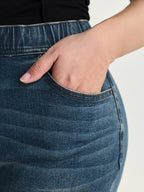 Pull-On Elastic Waistband Jeans