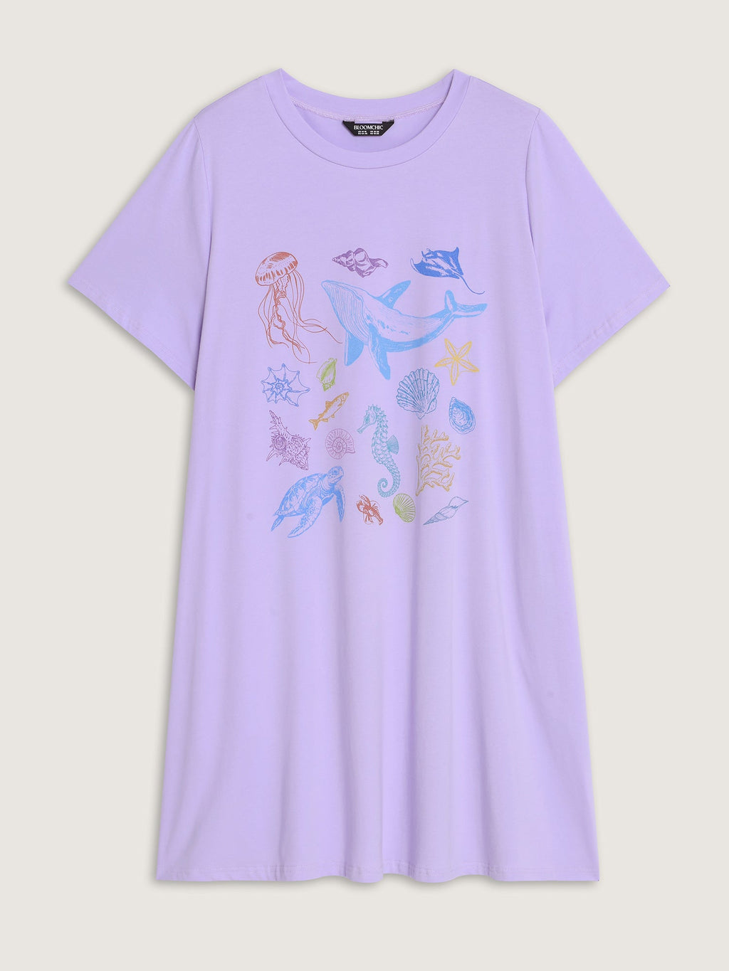 Cotton Ocean Elements Stretchy Lounge Dress