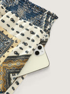 Supersoft Geometric Print Shirred Waist Pants