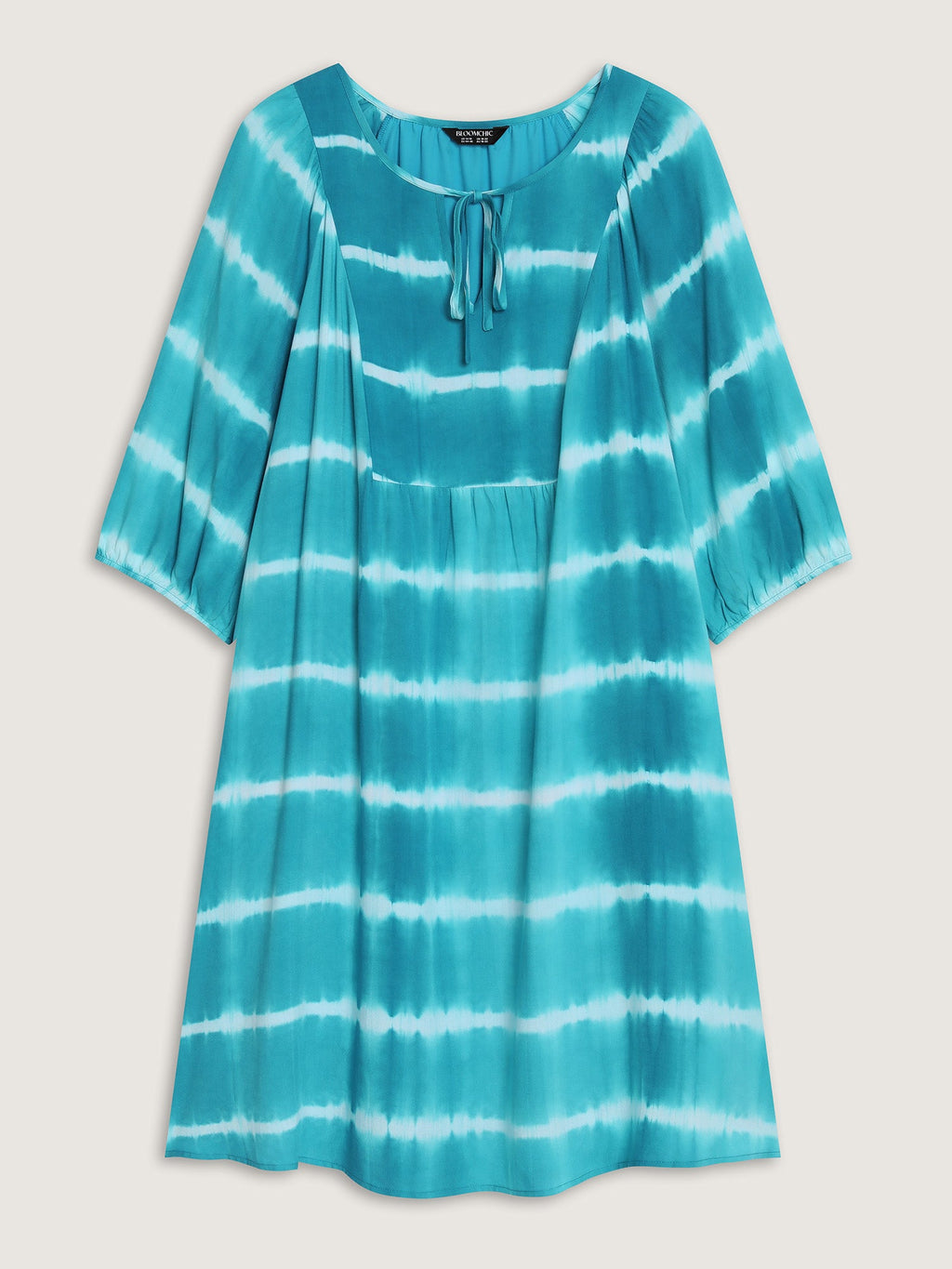 Color Contrast Striped Print Mini Dress