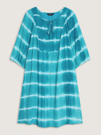 Color Contrast Striped Print Mini Dress